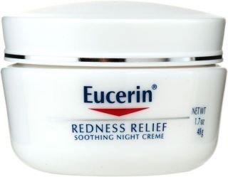 Eucerin Redness Relief Soothing Night Creme provides soothing moisture
