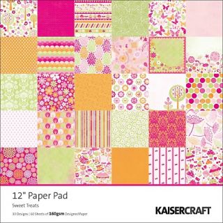  Paper Packs Sweet Treats Single Sided 12 x 12 Paper Pad   60 sheets
