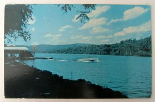 Eureka Springs Arkansas Postcard Lake Leatherwood Boats