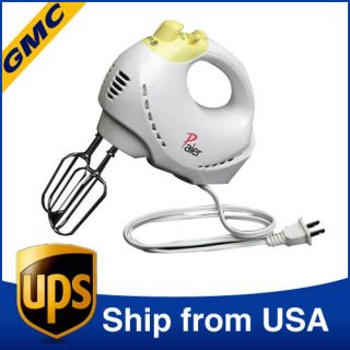 Speed Electric Hand Mixer Eggbeater Hand Beater White