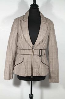JS EXTE Italian Cotton BLAZER Jacket GLEN PLAID Pattern PRINCE OF