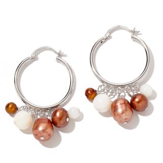 Jewelry Earrings Hoop Sally C Treasures Pearl and Mother of Pearl