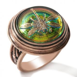  pink glass button dragonfly ring note customer pick rating 72 $ 24 95