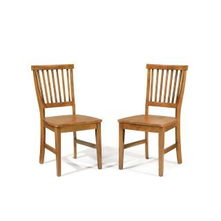 Home Styles Arts and Crafts Chairs, Set of 2   Cottage Oak