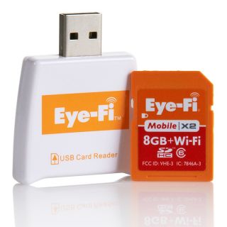 Eye Fi 8GB Mobile X2 Wi Fi Connect Memory Card with Coupon for Photo