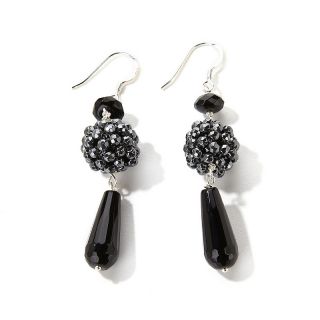 Deb Guyot Designs Onyx and Hematite Glitter Ball Sterling Silver Dr