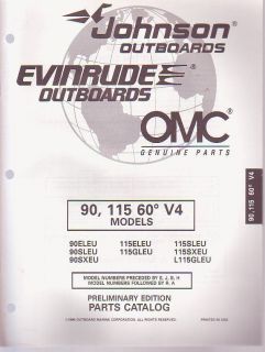 1997 Johnson Evinrude Outboard Parts Manual 90 115