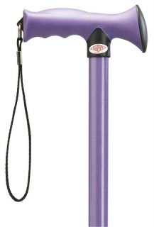 Purple Ergonomic Wide Handle 30 39 Adjustable Straight Walking Cane