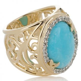  white cloud turquoise and white topaz vermeil ring rating 2 $ 87 48