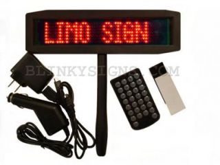 Limo Driver Scrolling LED Sign Red Hand Held New