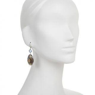 Treasures of India Labradorite and Blue Topaz Sterling Silver Earrings