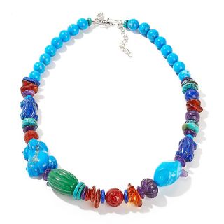 Statements by Amy Kahn Russell Carved Multigemstone Sterling Silver 25