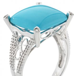 Heritage Gems Sleeping Beauty Turquoise and Diamond Sterling Silver