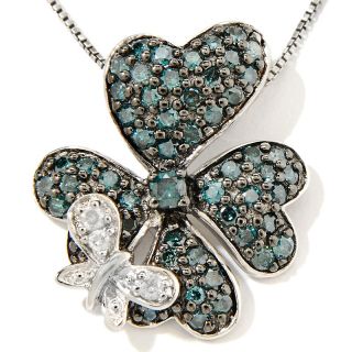  silver clover and butterfly pendant with chain rating 4 $ 181 93