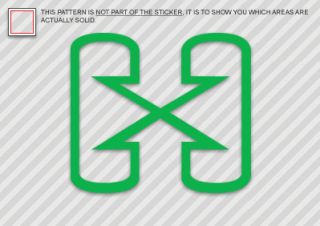  2 Hybrid Logo Sticker Green Decal Environmental