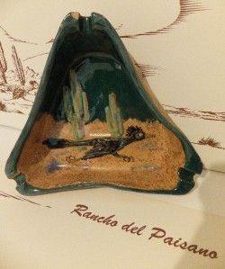 Erle Stanley Gardner 50s Rancho Del Paisano Personal Ashtray Pottery