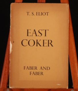 1940 EAST COKER by Thomas Stearn ELIOT First