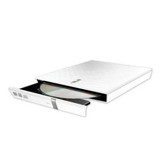  External Portable Slim DVD Writer Drive Burner for Laptop PC Mac White