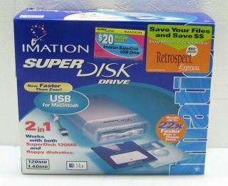  Imation SD USB M3 Superdisk 120MB Floppy External Drive for Mac