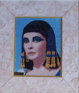 Elizabeth Taylor as Cleopatra Micro Mosaic Portrait Micro Mosaic Art
