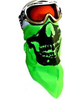 Neon Green Skull Insta Face Bandana Skeleton Mask Painter Zombie