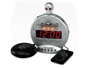 The Skull Plays iPod MP3 Bone Shaker Alarm Clock Loud
