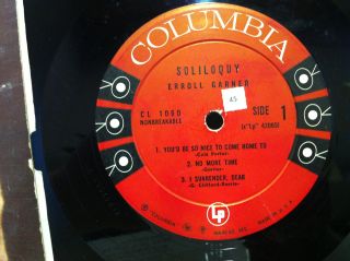 ERROLL GARNER soliloquy LP VG CL 1060 Vinyl 1958 6 Eye DG mono