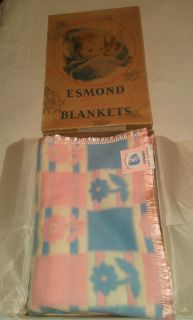 Vintage Bunny Esmond Baby Blanket Original Box Never Used