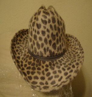 Eric Javits Leopard Cowboy Western Girl Hat