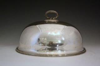 1875 English Silverplate Elkington Dome Meat Cover Nore