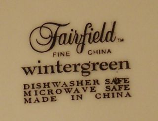 Fairfield China Wintergreen Pattern Salad or Dessert Plate