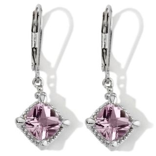 Jewelry Earrings Drop Victoria Wieck 2.10ct Pink Amethyst 2 Tone