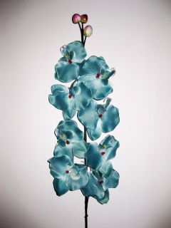 Artificial Silk Medium Butterfly Orchids 85cm Blue