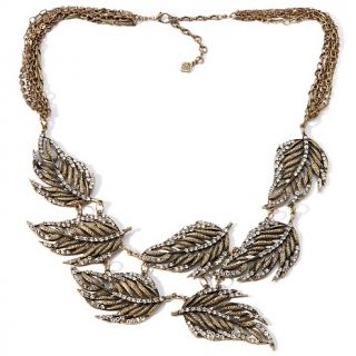 Tori Spelling Crystal Leaf Bib Necklace