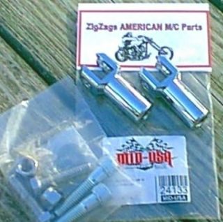 Chrome Passenger 2 inch Footpeg Foot Peg Supports Mounts Clevis Harley