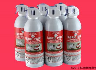 Upholstery Fabric Spray Paint 6 Pack Bright Red Auto
