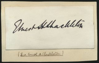 Ernest Shackleton Autograph Antarctic Endurance South