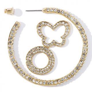 Jewelry Earrings Hoop Mariah Carey Pave Crystal Inside Outside