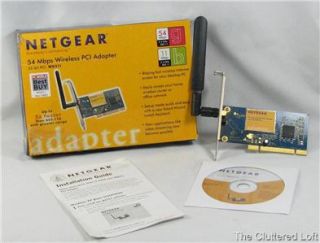 NETGEAR 54Mbps Wireless PCI Adapter Card w CD & Installation Guide in