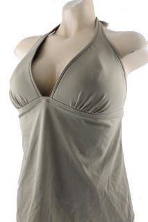 Famous Catalog New Taupe Halter Top Tankini Swimsuit Separates Tops XL