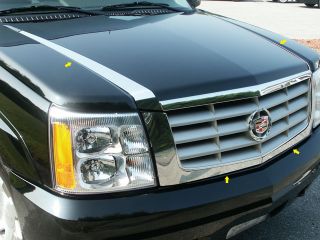 2002 2006 Cadillac Escalade 4pc SS Hood Grill Accent