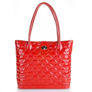 136 132 lulu guinness lulu guinness edith quilted patent leather tote