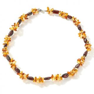 136 144 age of amber multi colored amber cluster 18 necklace note
