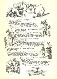 1924 M Illustration Poem A A Milne Fanny Cory Birch