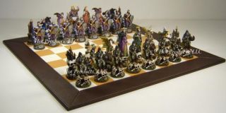 skeleton fantasy dragon chess set w 18 brown board shipping included