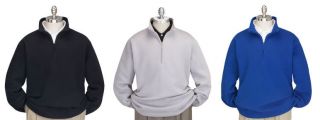 New Fairway Greene Mens Luxury Fleece Quarter 1 4 Zip Pullover