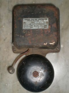 Vintage Faraday Cast Iron Industrial Alarm Bell