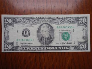 US Currency 1993 20 Federal Reserve Note Star Old Paper Money New York