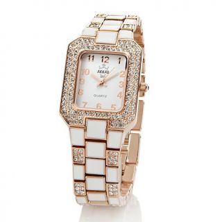 201 160 akkad forever deco enamel and pave crystal bracelet watch note