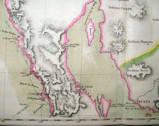 1825 Vandermaelen Map Southern California Arizona Baja